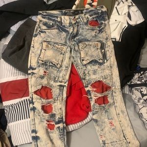 Denim Ripped Jeans with extra pockets